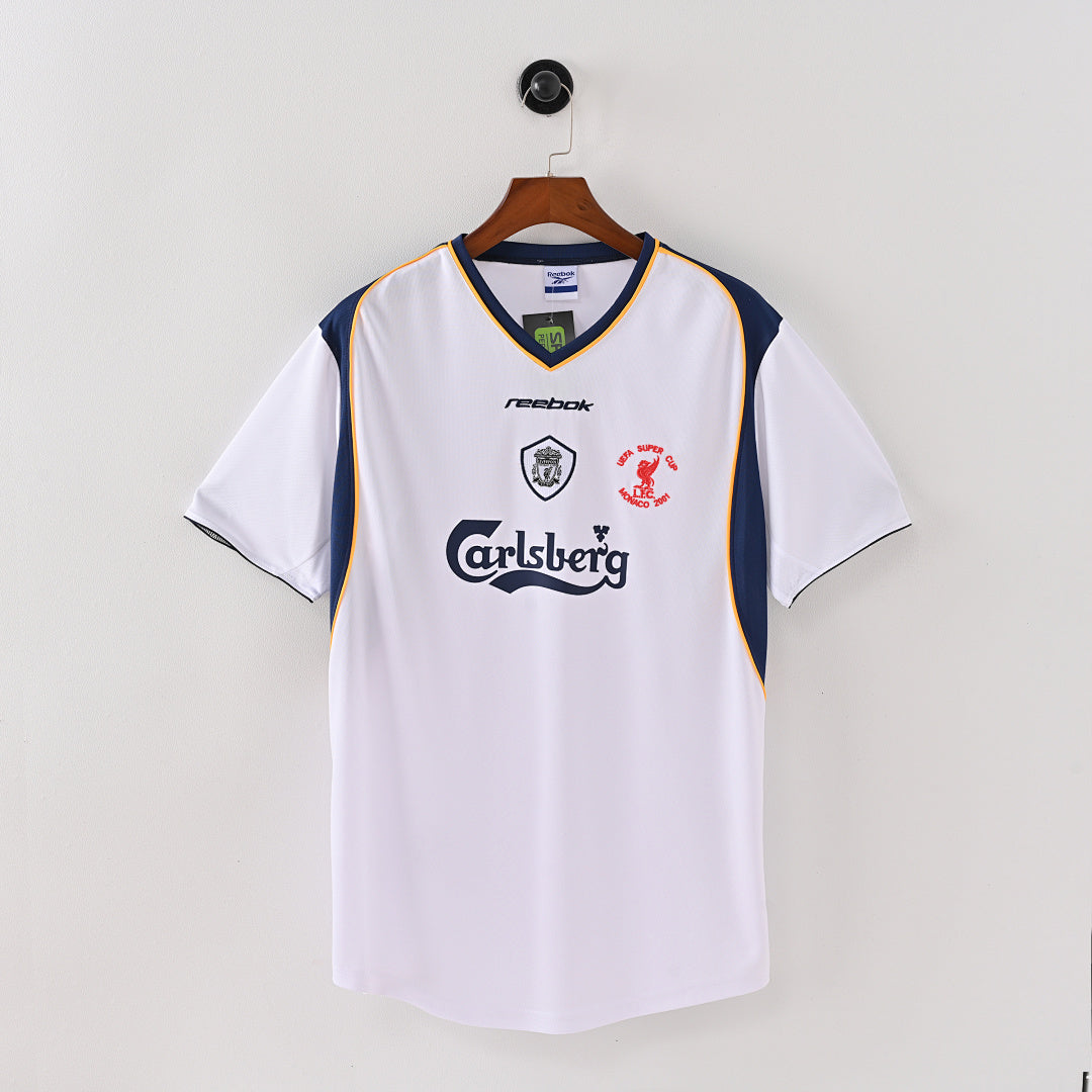 Liverpool 2001-02 away front UEFA Super Cup Monaco 2001 patch